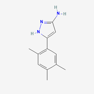 molecular formula C12H15N3 B6143507 3-(2,4,5-三甲基苯基)-1H-吡唑-5-胺 CAS No. 501902-75-6