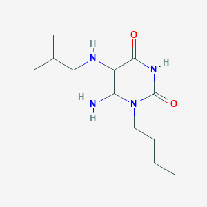 molecular formula C12H22N4O2 B6143509 6-amino-1-butyl-5-[(2-methylpropyl)amino]-1,2,3,4-tetrahydropyrimidine-2,4-dione CAS No. 726152-59-6