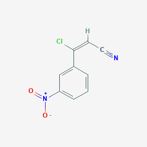 molecular formula C9H5ClN2O2 B6143536 3-chloro-3-(3-nitrophenyl)prop-2-enenitrile CAS No. 1888390-55-3