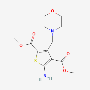 molecular formula C13H18N2O5S B6143546 2,4-dimethyl 5-amino-3-[(morpholin-4-yl)methyl]thiophene-2,4-dicarboxylate CAS No. 730950-16-0