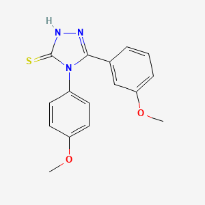 molecular formula C16H15N3O2S B6143559 5-(3-methoxyphenyl)-4-(4-methoxyphenyl)-4H-1,2,4-triazole-3-thiol CAS No. 730976-57-5