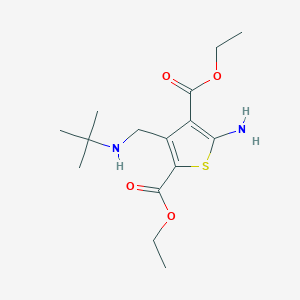 molecular formula C15H24N2O4S B6143562 2,4-diethyl 5-amino-3-[(tert-butylamino)methyl]thiophene-2,4-dicarboxylate CAS No. 730976-59-7