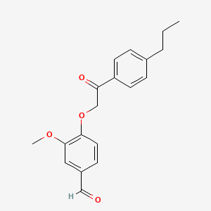 3-methoxy-4-[2-oxo-2-(4-propylphenyl)ethoxy]benzaldehyde
