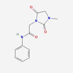 molecular formula C12H13N3O3 B6143570 2-(3-methyl-2,5-dioxoimidazolidin-1-yl)-N-phenylacetamide CAS No. 730253-01-7