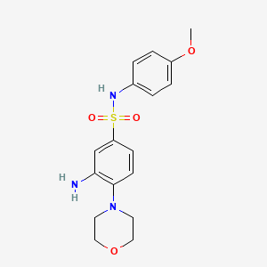 3-amino-N-(4-methoxyphenyl)-4-(morpholin-4-yl)benzene-1-sulfonamide