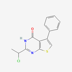 molecular formula C14H11ClN2OS B6143586 2-(1-chloroethyl)-5-phenyl-3H,4H-thieno[2,3-d]pyrimidin-4-one CAS No. 733030-57-4