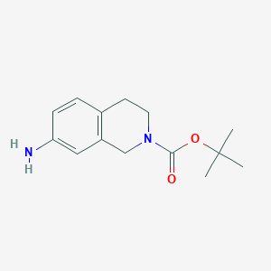 molecular formula C14H20N2O2 B061436 tert-Butyl 7-amino-3,4-dihydroisoquinoline-2(1H)-carboxylate CAS No. 171049-41-5