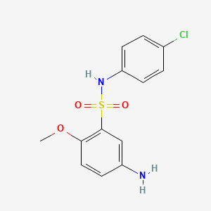 molecular formula C13H13ClN2O3S B6143601 5-amino-N-(4-chlorophenyl)-2-methoxybenzene-1-sulfonamide CAS No. 729578-90-9
