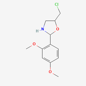 molecular formula C12H16ClNO3 B6143612 5-(chloromethyl)-2-(2,4-dimethoxyphenyl)-1,3-oxazolidine CAS No. 565201-77-6