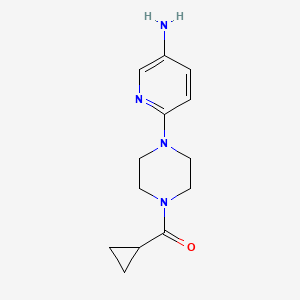 molecular formula C13H18N4O B6143628 6-(4-cyclopropanecarbonylpiperazin-1-yl)pyridin-3-amine CAS No. 1017171-74-2
