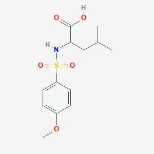 molecular formula C13H19NO5S B6143635 2-(4-methoxybenzenesulfonamido)-4-methylpentanoic acid CAS No. 202751-32-4