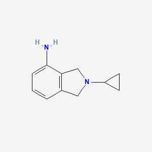 molecular formula C11H14N2 B6143642 2-cyclopropyl-2,3-dihydro-1H-isoindol-4-amine CAS No. 1017462-35-9