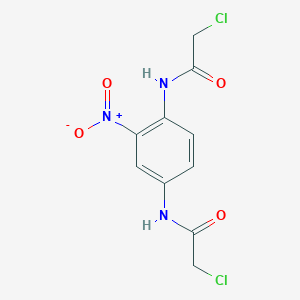 molecular formula C10H9Cl2N3O4 B6143650 2-chloro-N-[4-(2-chloroacetamido)-3-nitrophenyl]acetamide CAS No. 556016-58-1