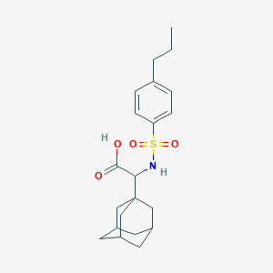 molecular formula C21H29NO4S B6143656 2-(adamantan-1-yl)-2-(4-propylbenzenesulfonamido)acetic acid CAS No. 1009595-56-5