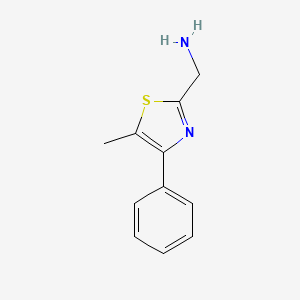 molecular formula C11H12N2S B6143666 (5-methyl-4-phenyl-1,3-thiazol-2-yl)methanamine CAS No. 244210-99-9