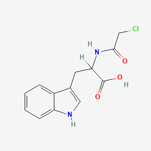 molecular formula C13H13ClN2O3 B6143670 2-(2-chloroacetamido)-3-(1H-indol-3-yl)propanoic acid CAS No. 79189-76-7