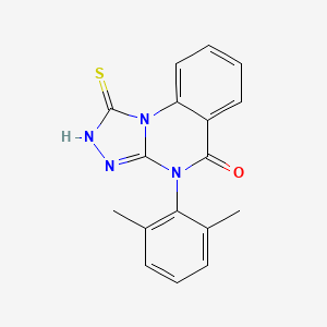 molecular formula C17H14N4OS B6143681 4-(2,6-dimethylphenyl)-1-sulfanyl-4H,5H-[1,2,4]triazolo[4,3-a]quinazolin-5-one CAS No. 568570-14-9