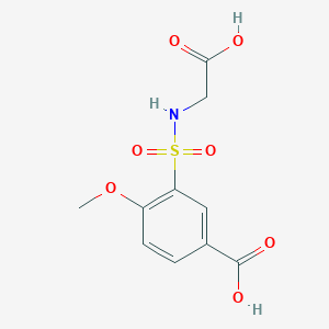 molecular formula C10H11NO7S B6143733 3-[(carboxymethyl)sulfamoyl]-4-methoxybenzoic acid CAS No. 85622-49-7