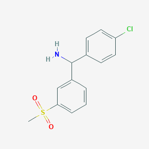(4-chlorophenyl)(3-methanesulfonylphenyl)methanamine
