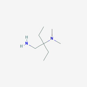 molecular formula C8H20N2 B6143800 [3-(aminomethyl)pentan-3-yl]dimethylamine CAS No. 891647-25-9