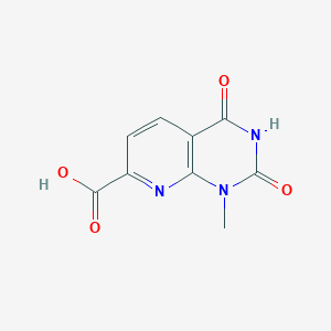 molecular formula C9H7N3O4 B6143815 1-methyl-2,4-dioxo-1H,2H,3H,4H-pyrido[2,3-d]pyrimidine-7-carboxylic acid CAS No. 1000933-15-2