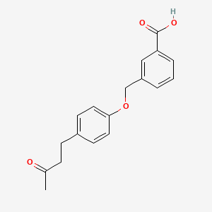 molecular formula C18H18O4 B6143816 3-[4-(3-oxobutyl)phenoxymethyl]benzoic acid CAS No. 1016797-44-6