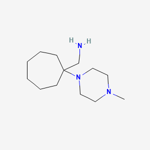 molecular formula C13H27N3 B6143848 [1-(4-甲基哌嗪-1-基)环庚基]甲胺 CAS No. 891639-48-8