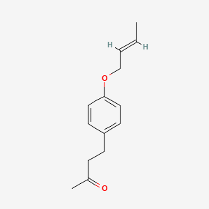 molecular formula C14H18O2 B6143849 4-[4-(but-2-en-1-yloxy)phenyl]butan-2-one CAS No. 61493-71-8
