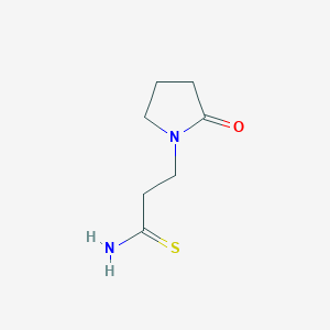 molecular formula C7H12N2OS B6143862 3-(2-oxopyrrolidin-1-yl)propanethioamide CAS No. 1016841-80-7