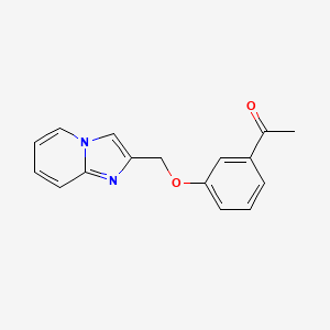 molecular formula C16H14N2O2 B6143875 1-[3-({imidazo[1,2-a]pyridin-2-yl}methoxy)phenyl]ethan-1-one CAS No. 1016836-92-2