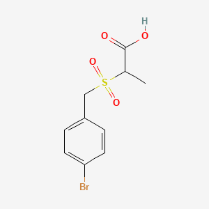 molecular formula C10H11BrO4S B6143876 2-[(4-bromophenyl)methanesulfonyl]propanoic acid CAS No. 1016837-87-8