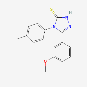 molecular formula C16H15N3OS B6143890 5-(3-methoxyphenyl)-4-(4-methylphenyl)-4H-1,2,4-triazole-3-thiol CAS No. 727717-75-1