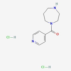 molecular formula C11H17Cl2N3O B6143906 1-(pyridine-4-carbonyl)-1,4-diazepane dihydrochloride CAS No. 1172422-18-2