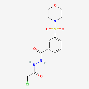 molecular formula C13H16ClN3O5S B6143913 N'-(2-chloroacetyl)-3-(morpholine-4-sulfonyl)benzohydrazide CAS No. 790232-25-6