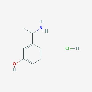molecular formula C8H12ClNO B6143937 盐酸3-(1-氨基乙基)苯酚 CAS No. 1181458-80-9
