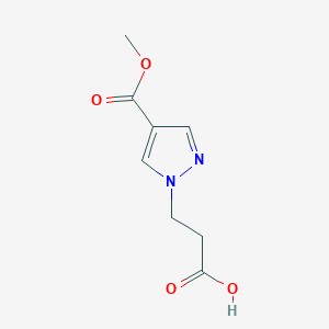 molecular formula C8H10N2O4 B6143941 3-[4-(methoxycarbonyl)-1H-pyrazol-1-yl]propanoic acid CAS No. 1170943-03-9