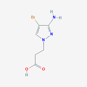 molecular formula C6H8BrN3O2 B6143958 3-(3-amino-4-bromo-1H-pyrazol-1-yl)propanoic acid CAS No. 1171078-69-5