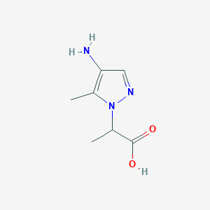 molecular formula C7H11N3O2 B6143961 2-(4-amino-5-methyl-1H-pyrazol-1-yl)propanoic acid CAS No. 1172349-04-0
