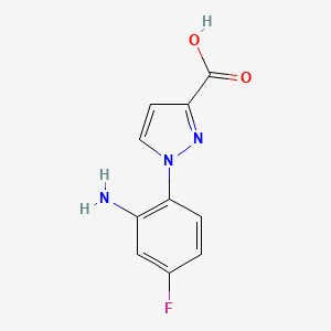 1-(2-amino-4-fluorophenyl)-1H-pyrazole-3-carboxylic acid