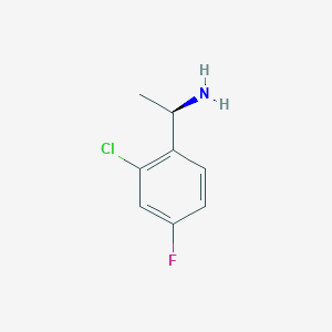 molecular formula C8H9ClFN B6144001 (1R)-1-(2-chloro-4-fluorophenyl)ethan-1-amine CAS No. 1212201-70-1
