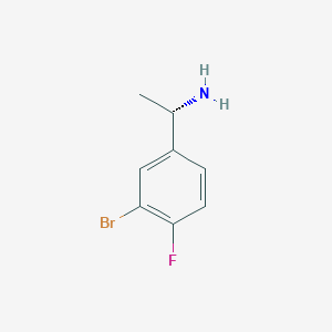 molecular formula C8H9BrFN B6144006 (1S)-1-(3-溴-4-氟苯基)乙胺 CAS No. 1212376-96-9