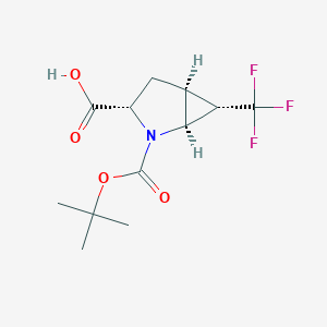 (1S,3S,5S,6S)-2-[(tert-butoxy)carbonyl]-6-(trifluoromethyl)-2-azabicyclo[3.1.0]hexane-3-carboxylic acid
