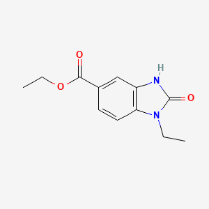 molecular formula C12H14N2O3 B6144031 ethyl 1-ethyl-2-oxo-2,3-dihydro-1H-1,3-benzodiazole-5-carboxylate CAS No. 1000932-51-3