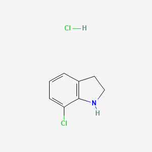 molecular formula C8H9Cl2N B6144044 7-chloro-2,3-dihydro-1H-indole hydrochloride CAS No. 1171625-52-7