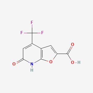 molecular formula C9H4F3NO4 B6144047 6-oxo-4-(trifluoromethyl)-6H,7H-furo[2,3-b]pyridine-2-carboxylic acid CAS No. 949739-51-9