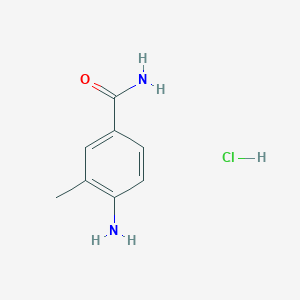 molecular formula C8H11ClN2O B6144053 4-amino-3-methylbenzamide hydrochloride CAS No. 1170267-83-0
