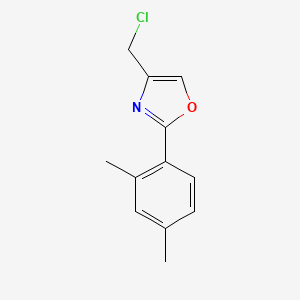 molecular formula C12H12ClNO B6144056 4-(chloromethyl)-2-(2,4-dimethylphenyl)-1,3-oxazole CAS No. 950032-26-5