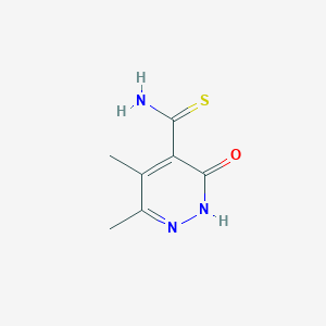 molecular formula C7H9N3OS B6144058 5,6-dimethyl-3-oxo-2,3-dihydropyridazine-4-carbothioamide CAS No. 950148-94-4