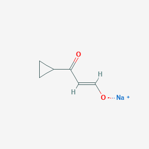 molecular formula C6H7NaO2 B6144074 sodium 3-cyclopropyl-3-oxoprop-1-en-1-olate CAS No. 56260-48-1