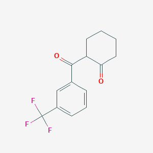 molecular formula C14H13F3O2 B6144088 2-[3-(trifluoromethyl)benzoyl]cyclohexan-1-one CAS No. 444077-10-5